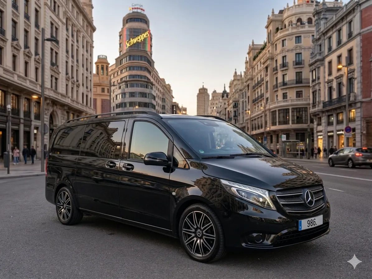 Mercedes-Benz V-Class exterior in Gran Vía